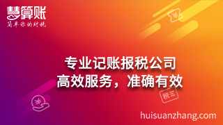 專業(yè)記賬報稅公司：高效服務，準確有效